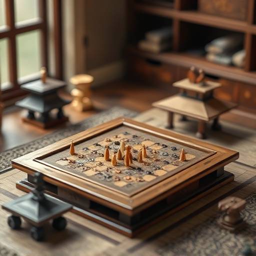 双六の盤面と駒の写真